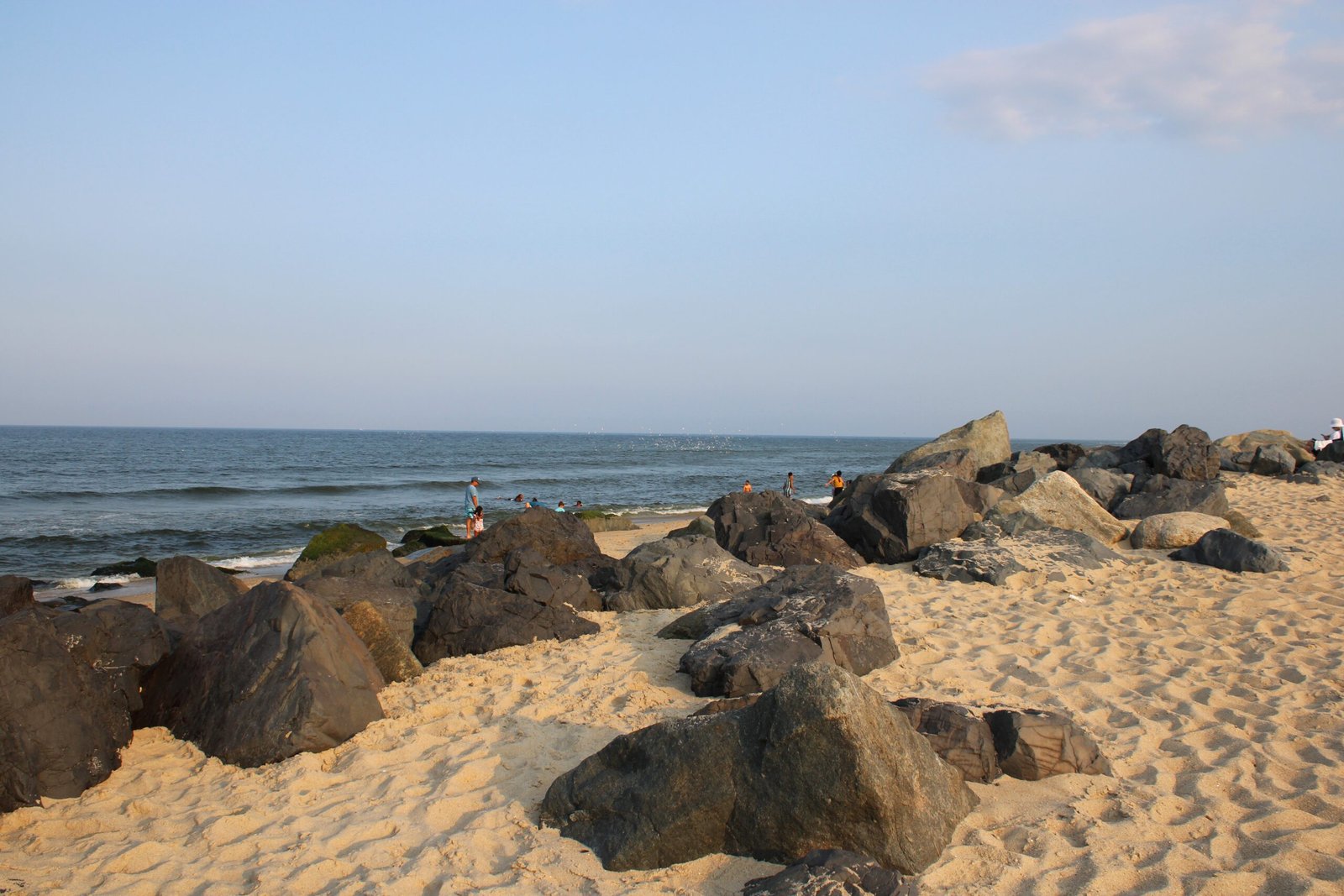 No swimming in rock area