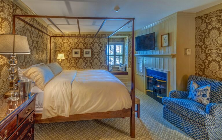 Elegant bedroom with vintage decor