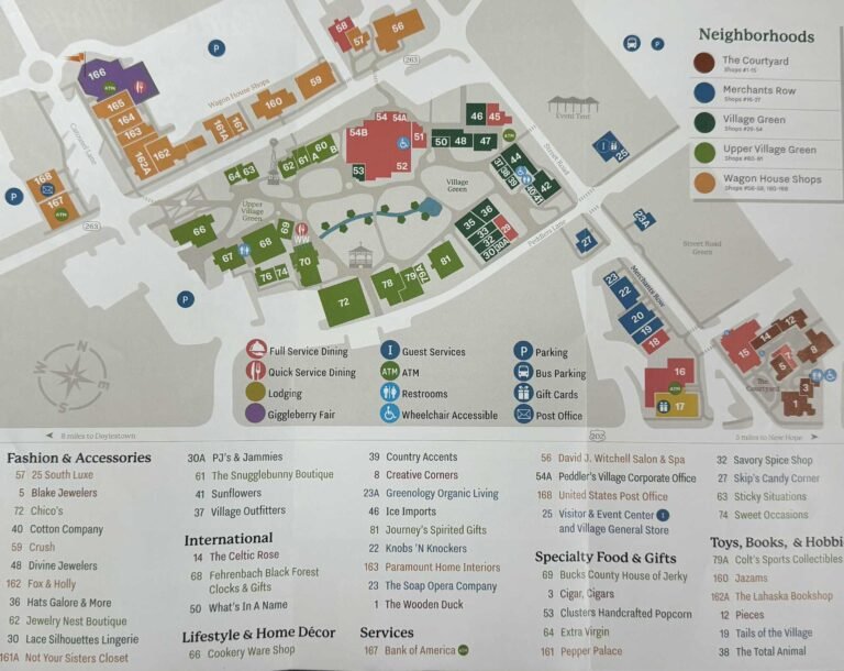 Peddler's Village Map